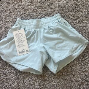 Lululemon Athletics Powder Blue low rise 4 inch shorts. Like new